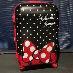 21” Carry On Hardside Spinner Suitcase - Disney Minnie Mouse Red Bow